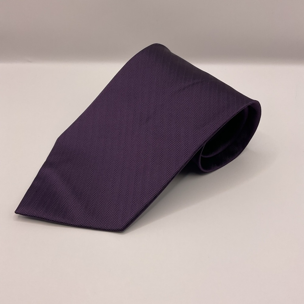 Haggar Black Label Solid Purple Stripe Purple Pattern Minimalist 4 Wide